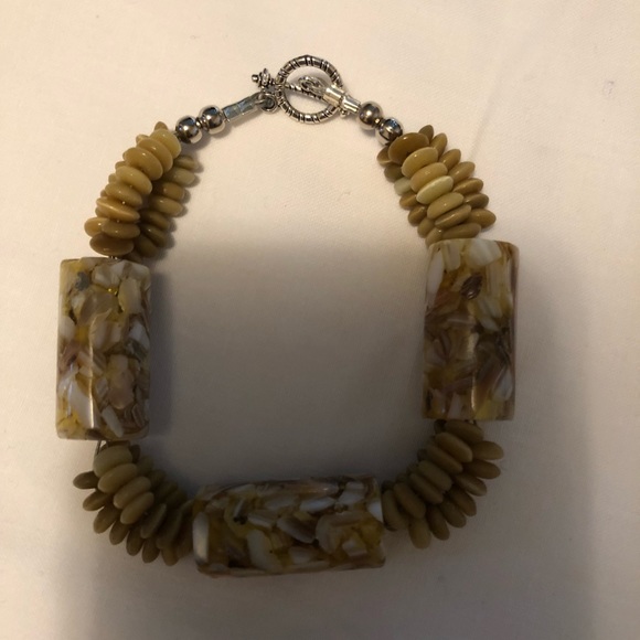 Handmade necklace, bracelet, earrings & scarf - Picture 3 of 4